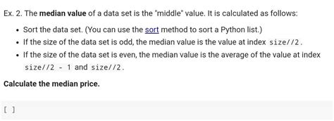 Solved Ex The Median Value Of A Data Set Is The Middle Chegg