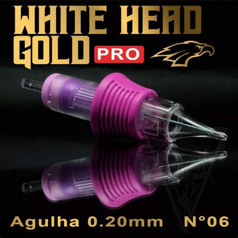 Caixa De CARTUCHO WHITE HEAD GOLD Fineline RL Walison TattooSupply