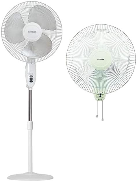 Buy Havells Swing 400mm Pedestal Fan White Swing 400mm Wall Fan Off