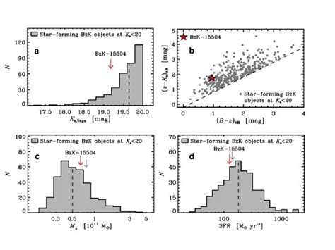 Fig S1 Histograms Of The K Band Magnitude A Colour B Stellar