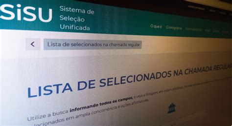 Lista De Espera Do Sisu Deve Ser Divulgada Nesta Segunda Feira 10