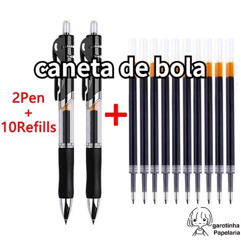 Pen Refil Conjunto De Caneta Gel Esferogr Fica Retr Til Tinta