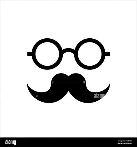 Moustache And Glasses Icon Mustache And Glasses Icon Vector Art