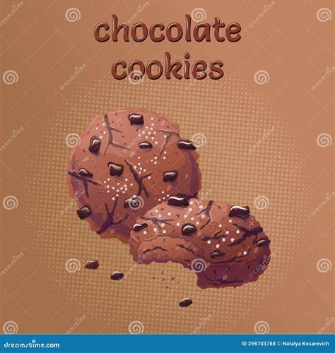 Chocolate Cookies Delicious Chocolate Chip Cookies Vector