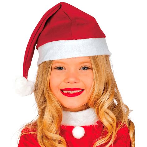 Gorro De Papai Noel Infantil Veludo 48 Cm De Natal