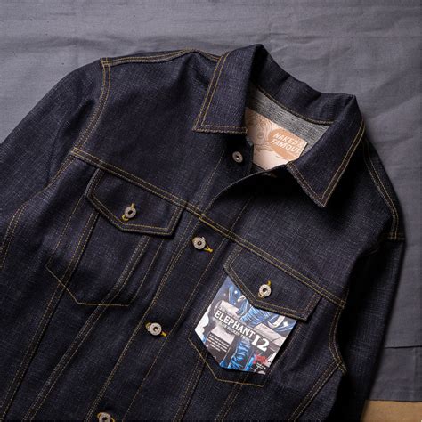 Naked And Famous Elephant Denim Jacket Big Slub Broken