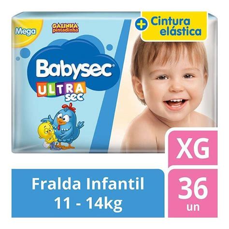 Fralda Descart Vel Babysec Galinha Pintadinha Ultrasec Mega Xg Un