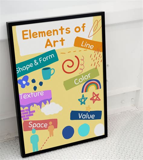 Art Classroom Posters Set Of 4 Color Theory Posters Elementary