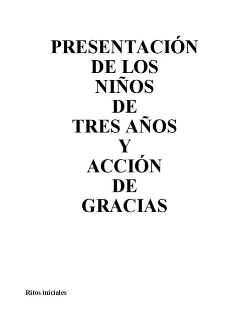 Oraciones Para Presentación De 3 Años Cortas Imagui