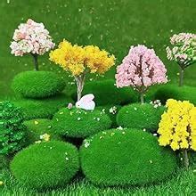 Woohome Pcs Size Artificial Moss Rocks Decorative Green Moss