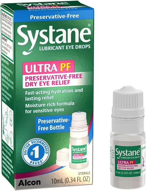 Systane Ultra Preservative Free Lubricant Eye Drops For Dry Eyes 10ml