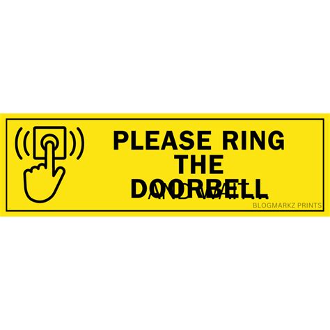 Please Ring The Doorbell Wait Sign Laminated Signage 4 X 11