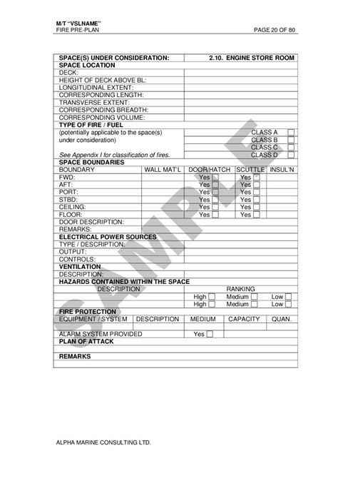 Printable Fire Department Pre Plan Template Printable Templates Free