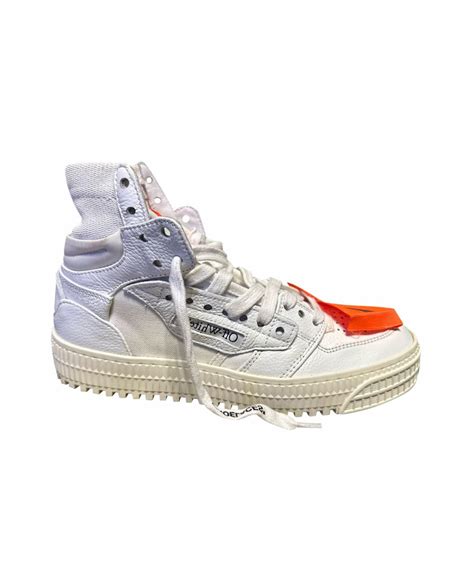 OFF-WHITE Белые кожаные кеды Off-court для женщин – купить в интернет ...