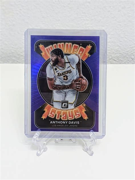 2021 22 Panini Donruss Optic Anthony Davis Winner Stays Purple Prizm 7