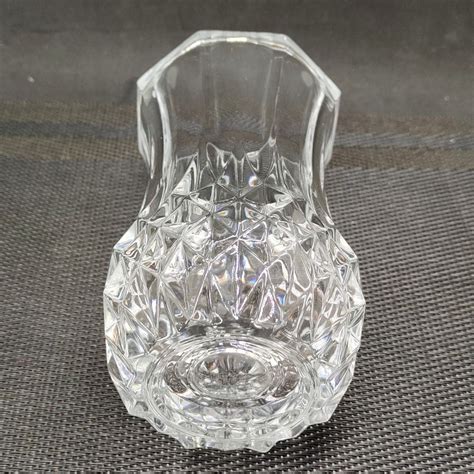 Vintage Cristal D Arques Tall Longchamp Crystal Vase With Diamond