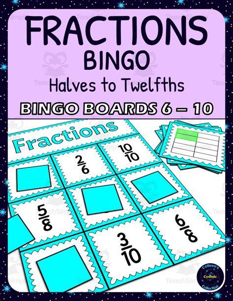 Common Fractions S S Activity Bingo Game Fraction Symbols