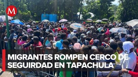 Migrantes Rompen Cerco De Seguridad En Las Oficinas De La Comar YouTube