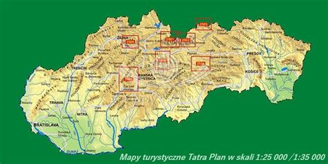 Tatry W CaŁoŚci Mapa Turystyczna Tatra Plan