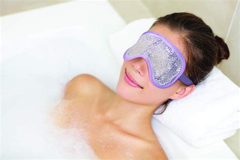 IdeaWorks Gel Bead Eye Mask Hot Or Cold Therapy Plush Back Purple Buy Now With Express