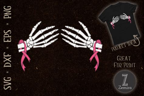 Skeleton Ribbon Breast Cancer Awareness Graphic By Zemira · Creative Fabrica