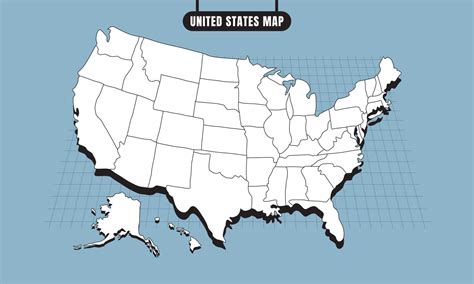 Flat Cartoon United States Map 14955682 Vector Art at Vecteezy