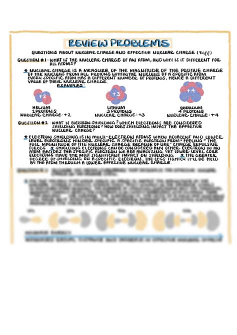 SOLUTION: Nuclear charge and effective nuclear charge review problems