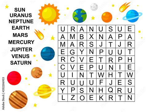 Solar System Word Search Puzzle