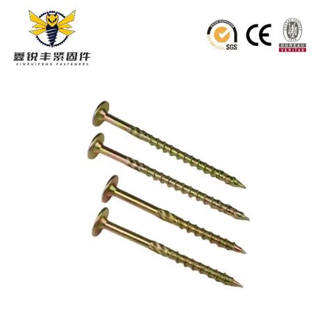 Yellow Zinc Plated Carbon Steel C1022a Pozi Drive Flat Countersunk Csk Head Wood Self Tapping