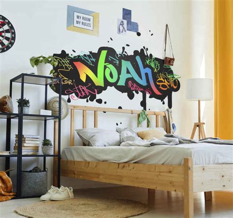 Sticker chambre enfant graffiti prénom personnalisable TenStickers