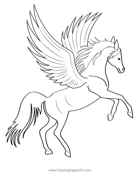 Pegasus 9 Coloring Page for Kids - Free Pegasus Printable Coloring ...