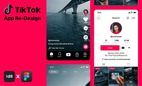 Ideate Design Tiktok App Redesign Figma