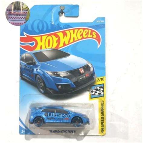 Jual Hot Wheels 16 Honda Civic Type R Blue Biru Bisimoto Shopee Indonesia