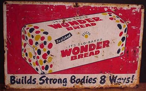 Vintage Wonder Bread Sign Vintage Tin Signs Advertising Signs