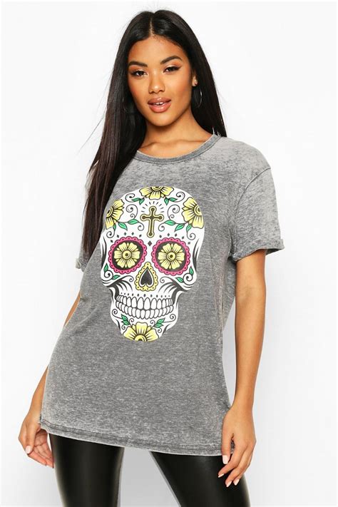 Skull T Shirt Boohoo Uk