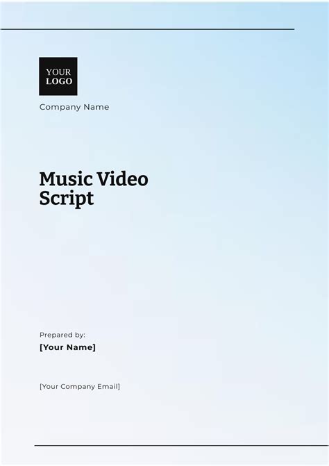 Free Music Video Script Template - Edit Online & Download | Template.net