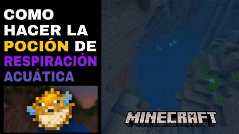 Como hacer la poción de RESPIRACIÓN ACUÁTICA Minecraft YouTube