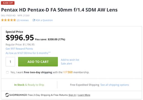 The New Pentax HD FA 50mm F 1 4 SDM AW Lens Is Now 200 Off Pentax