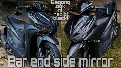 BAR END SIDE MIRROR HONDA CLICK BAGONG LOOKS NI HABIBI BLACK YouTube