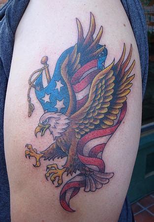 American flag and eagle tattoo - Tattooimages.biz