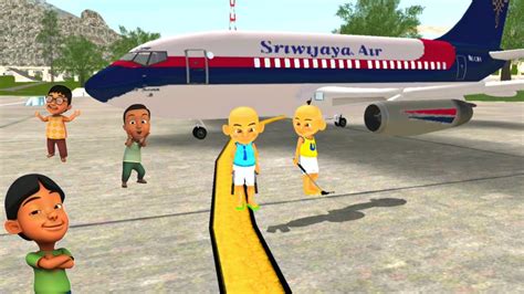 Upin Ipin Naik Pesawat Gta Seru Youtube