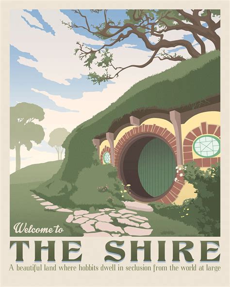 Lord Of The Rings Travel Posters Created By The Seventh Art