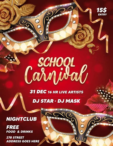 Free School Carnival Flyer Template Freepsdflyer