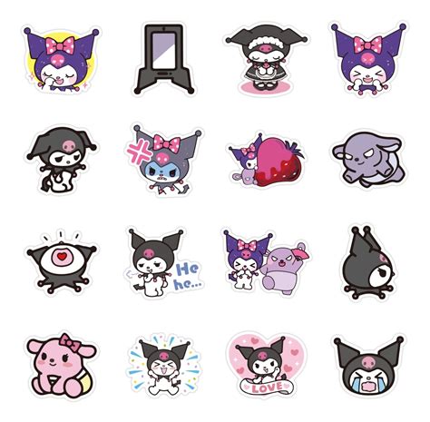 Kuromi Kawai 50 Calcomanias Stickers De Pvc Vs Agua Vsco Mercadolibre