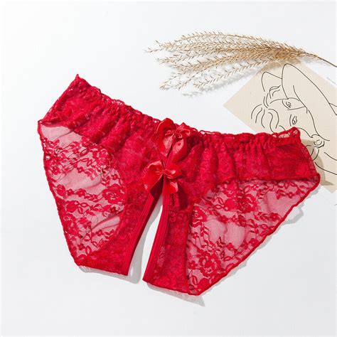 String En Dentelle Florale Pour Femmes Lingerie Ajour E Slip Entrejambe