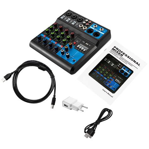 Pro Mixer Audio Kanal Sound Mischpult Usb Bluetooth Dj Live Studio