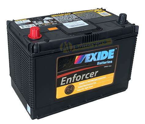 En70zzmf En70zzmf 12volt 600cca 60ah Exide Enforcer Calcium