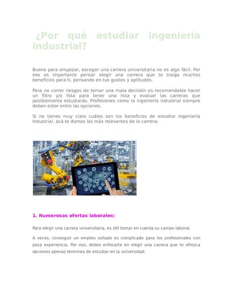 Calaméo Por Qué Estudiar Ingeniería Industrial