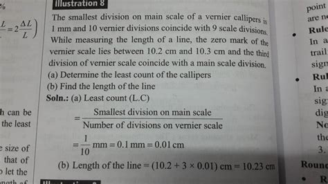 The Smallest Division On Main Scale Of A Vernier Callipers Is 1 Mm And 10