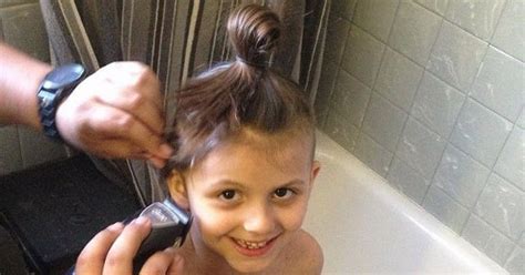 Mom Honors Daughters Decision To Shave Her Hair Popsugar Moms